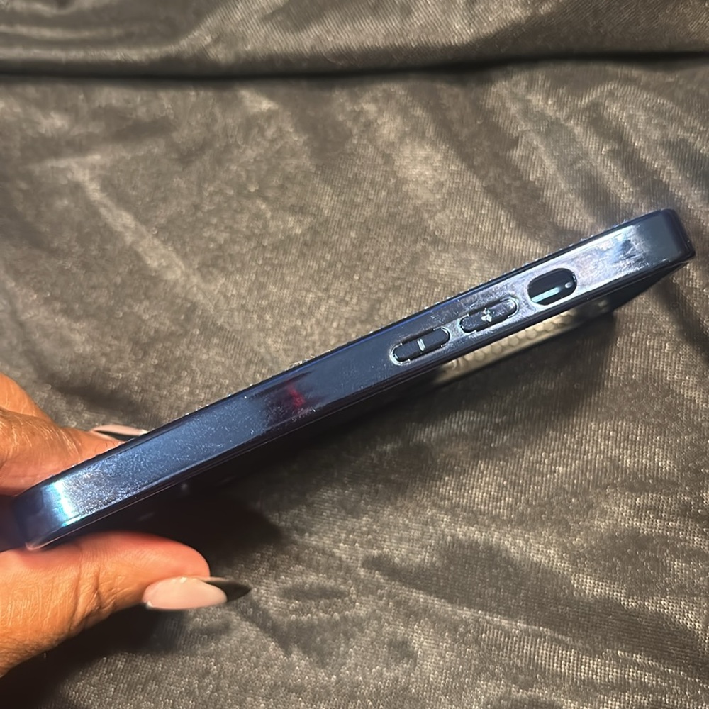 LuxyLemon Blue Crystal Glam MagSafe Phone Case, iPhone 14 Pro - Picture 9 of 12